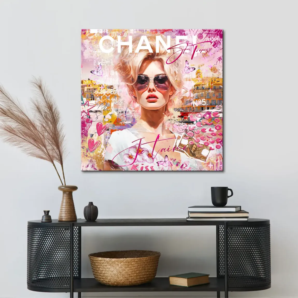 Bardot St Tropez Art Leinwand Bild