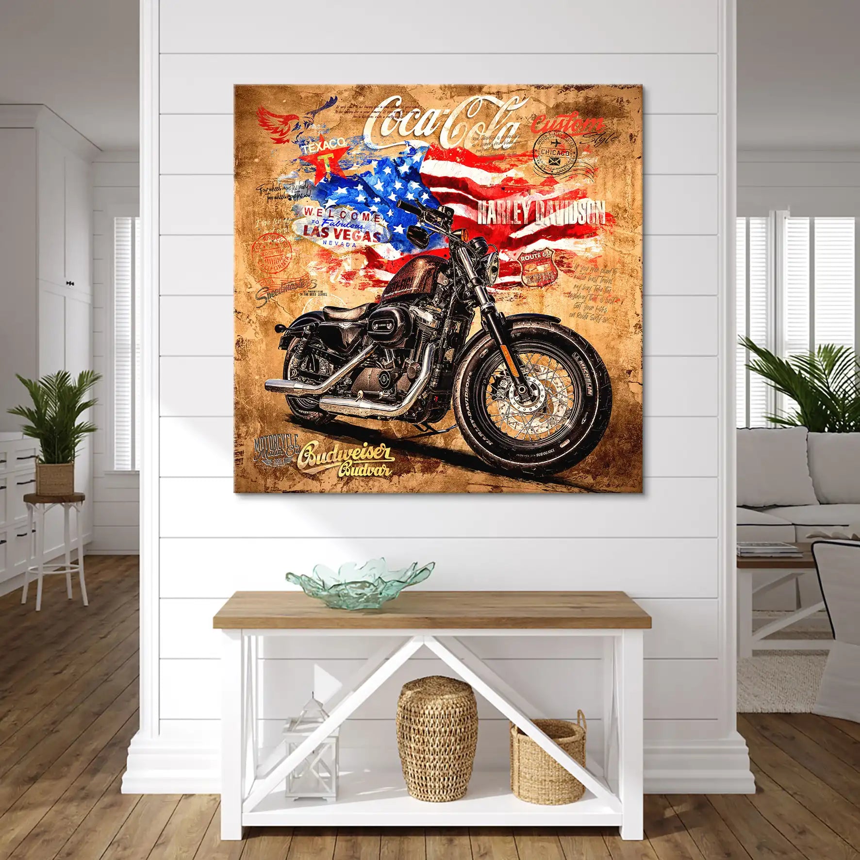 Harley Custom Pop Art Nr.2 Leinwand Bild INGALERIE