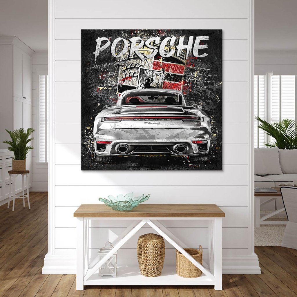 Porsche Turbo Abstrakt Leinwand Bild INGALERIE