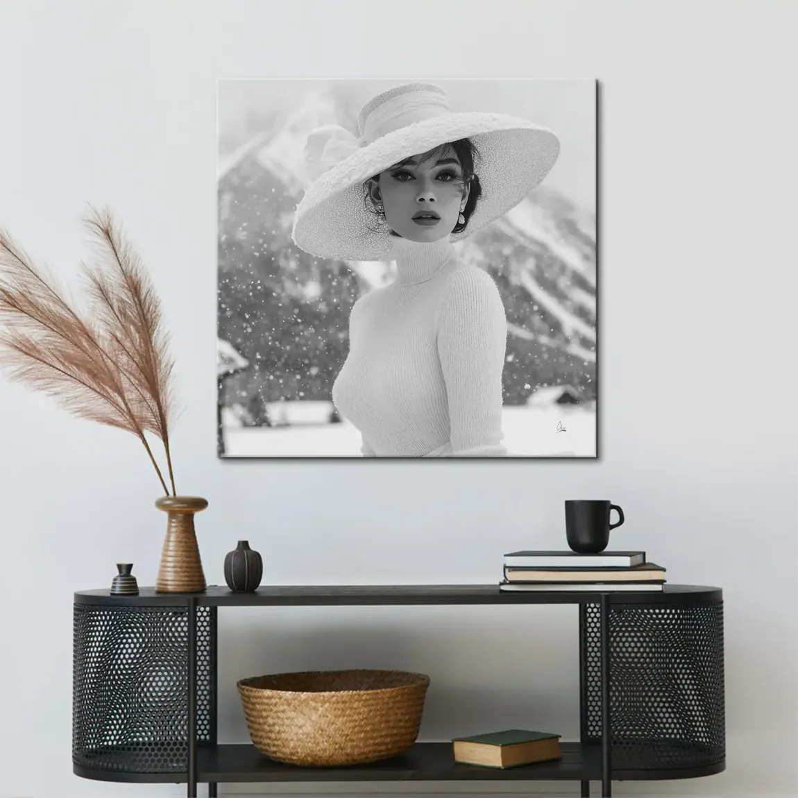 Audrey Hepburn Aspen Portrait Leinwand Bild