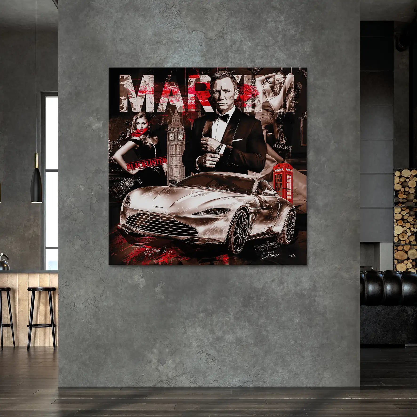 James Bond Modern Style Leinwand Bild INGALERIE