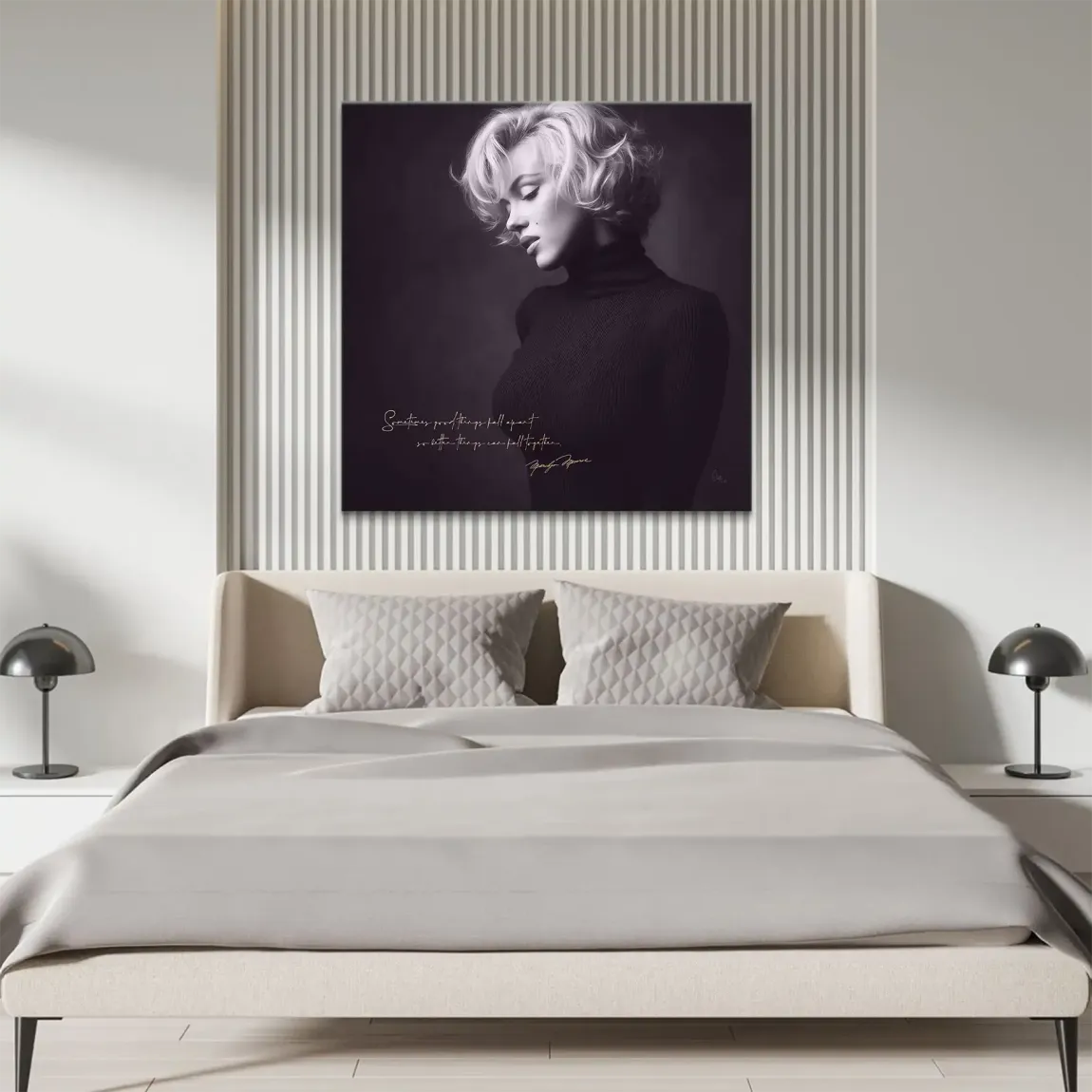 Marilyn Monroe Zitat Leinwand Bild