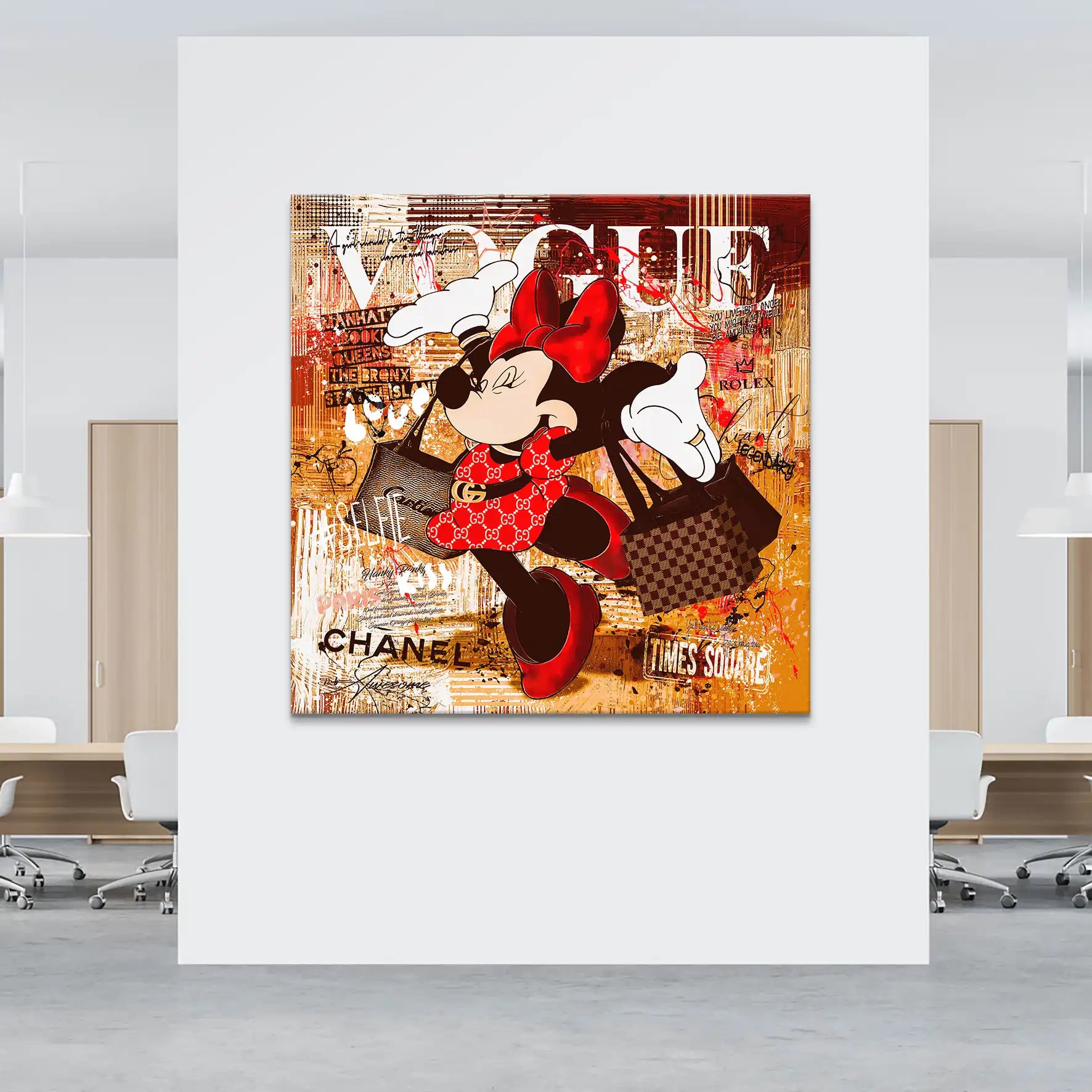 Minnie Vogue Retro Leinwand Bild INGALERIE