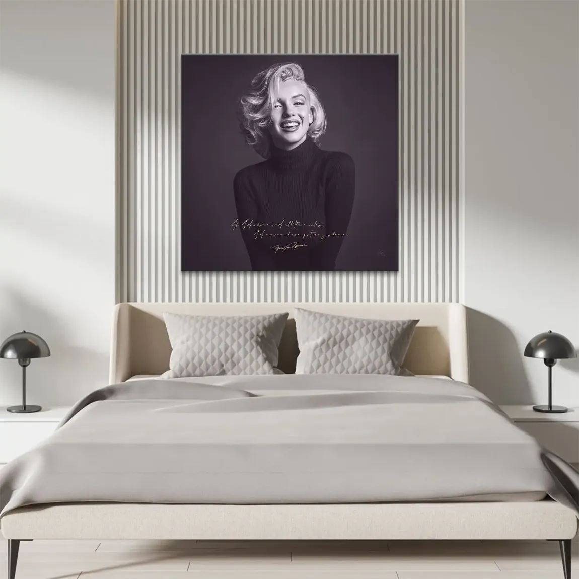 Marilyn Monroe Lächeln Leinwand Bild