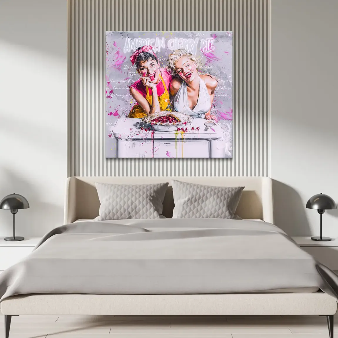 Audrey Marilyn Glam Leinwand Bild