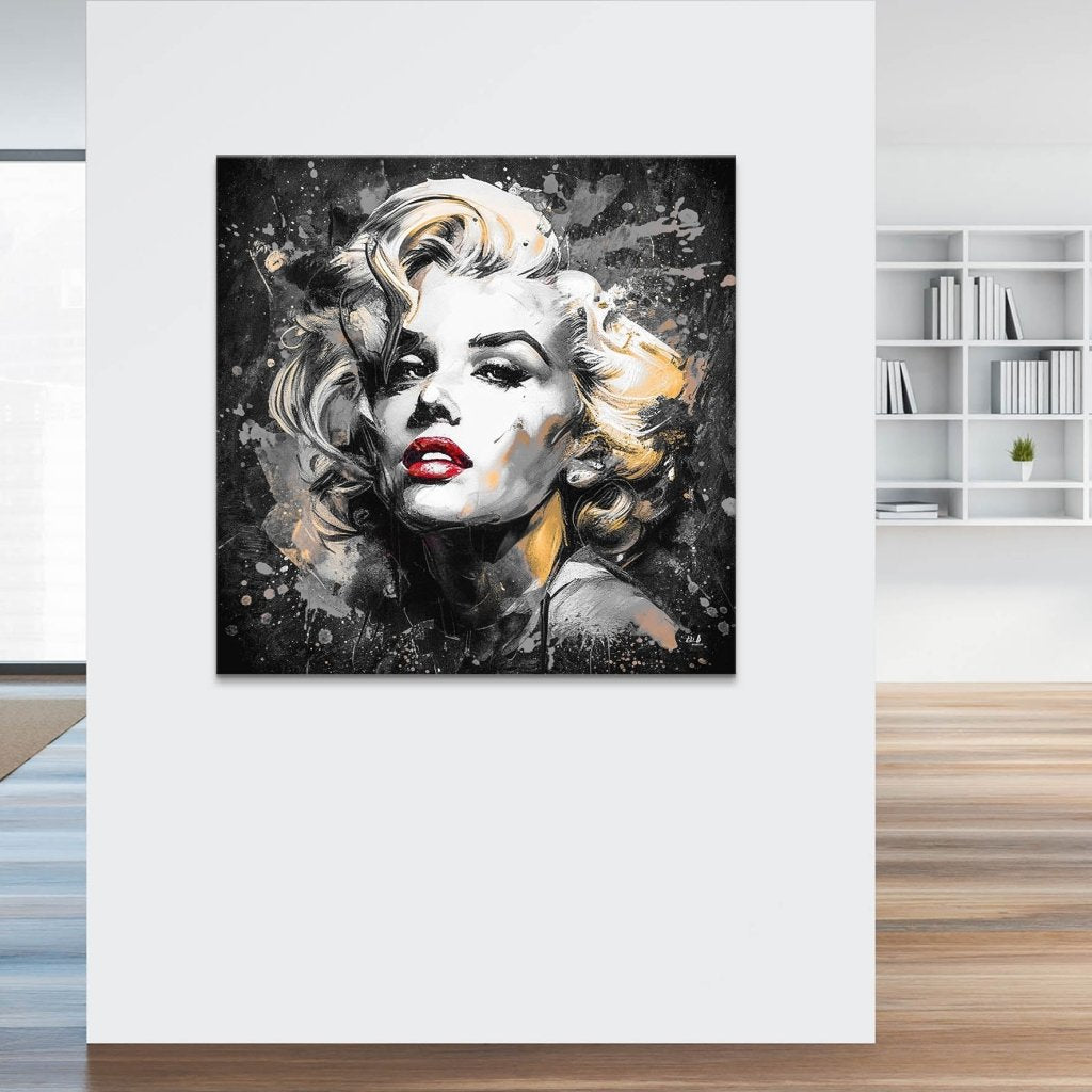 Marilyn Monroe Abstrakt Black Leinwand Bild INGALERIE