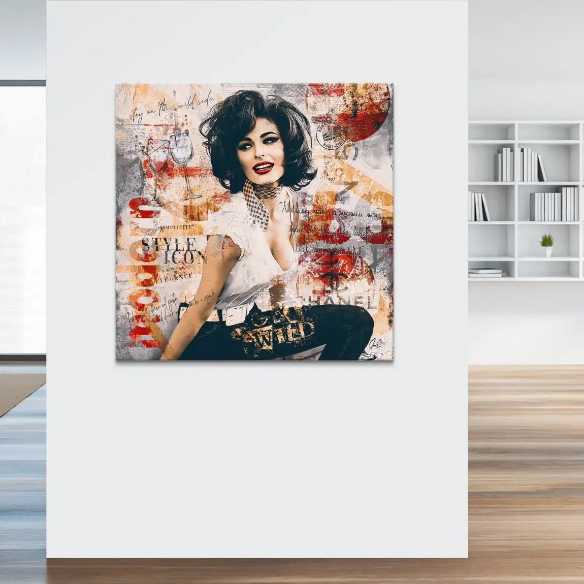 Sophia Loren Street Art Nr.2 Leinwand Bild INGALERIE