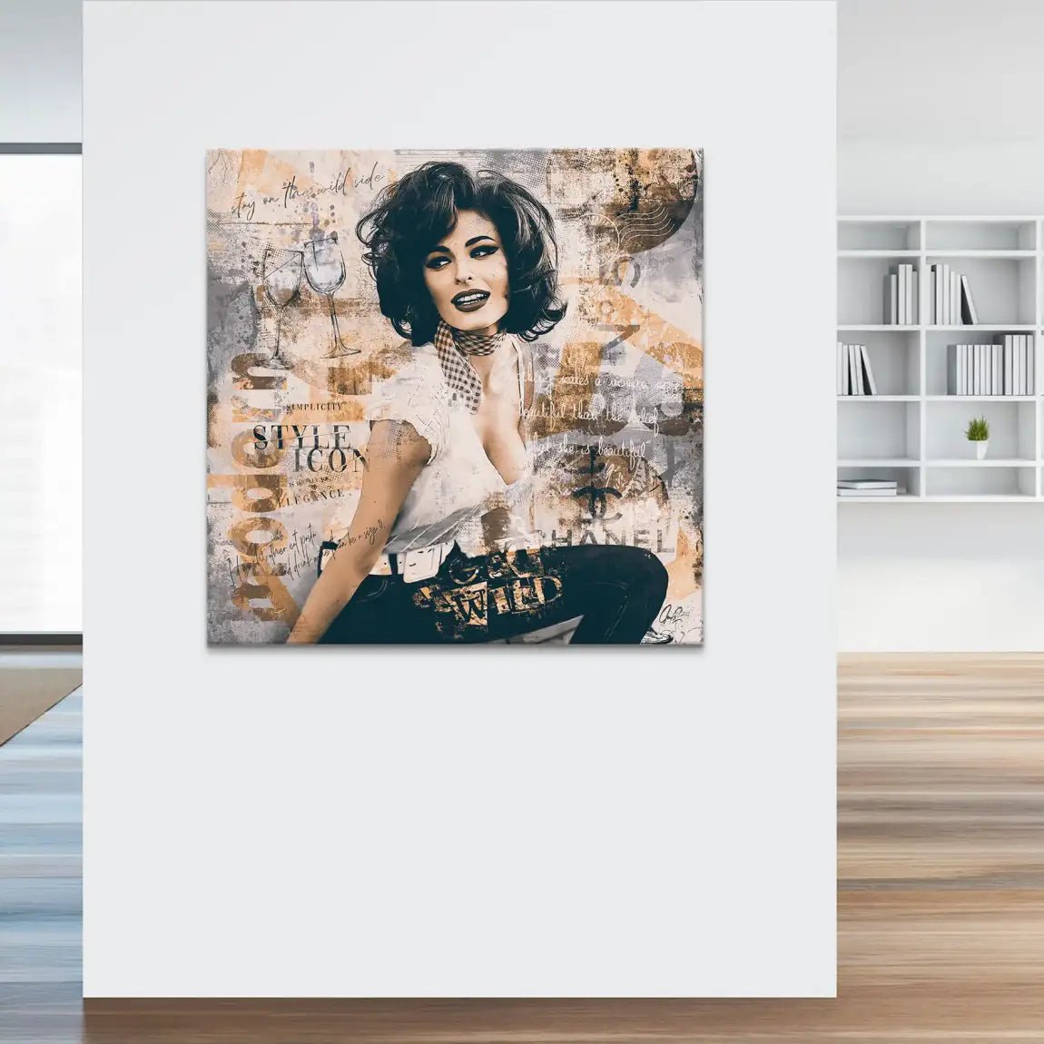 Sophia Loren Street Art Leinwand Bild INGALERIE