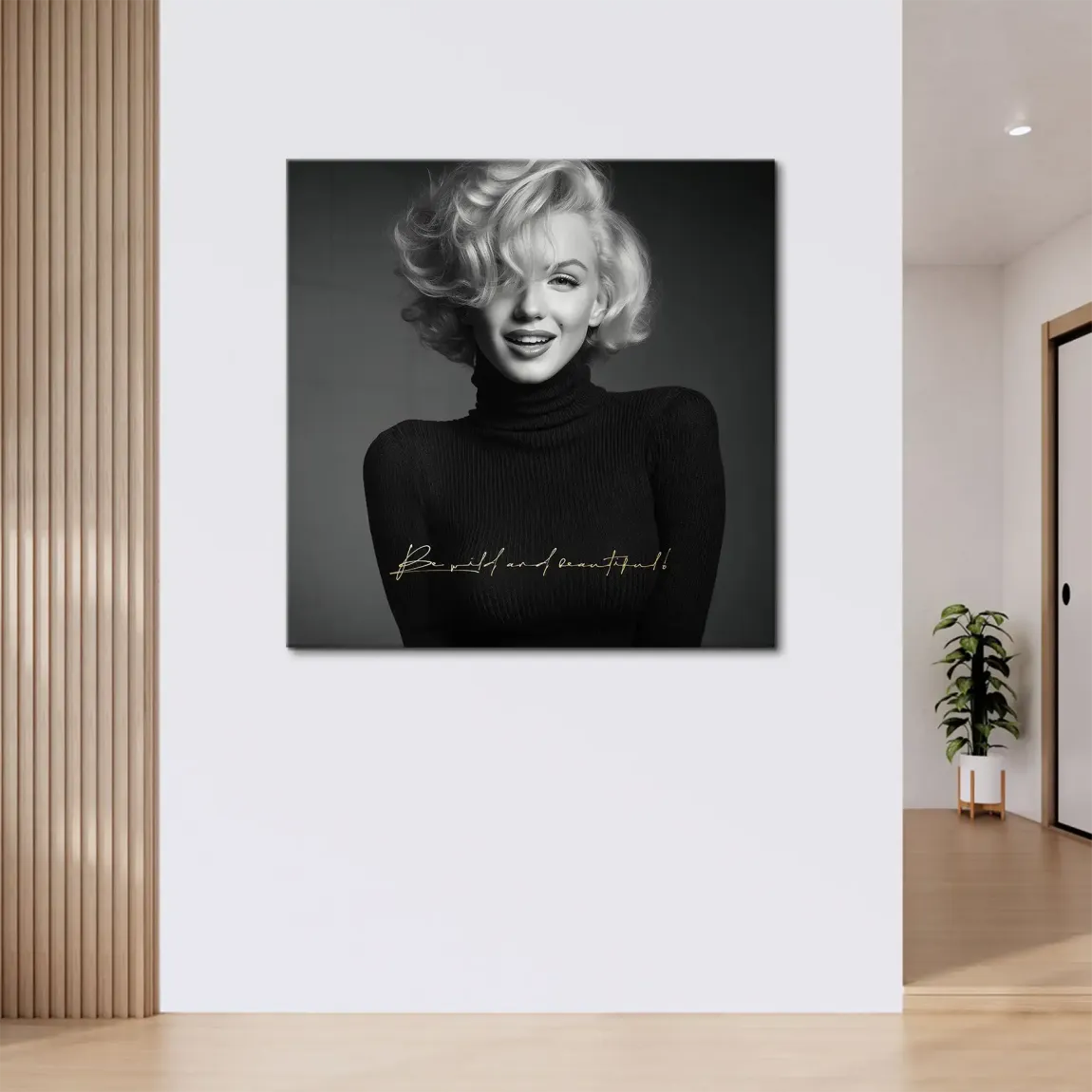 Marilyn Monroe Be Wild Leinwand Bild