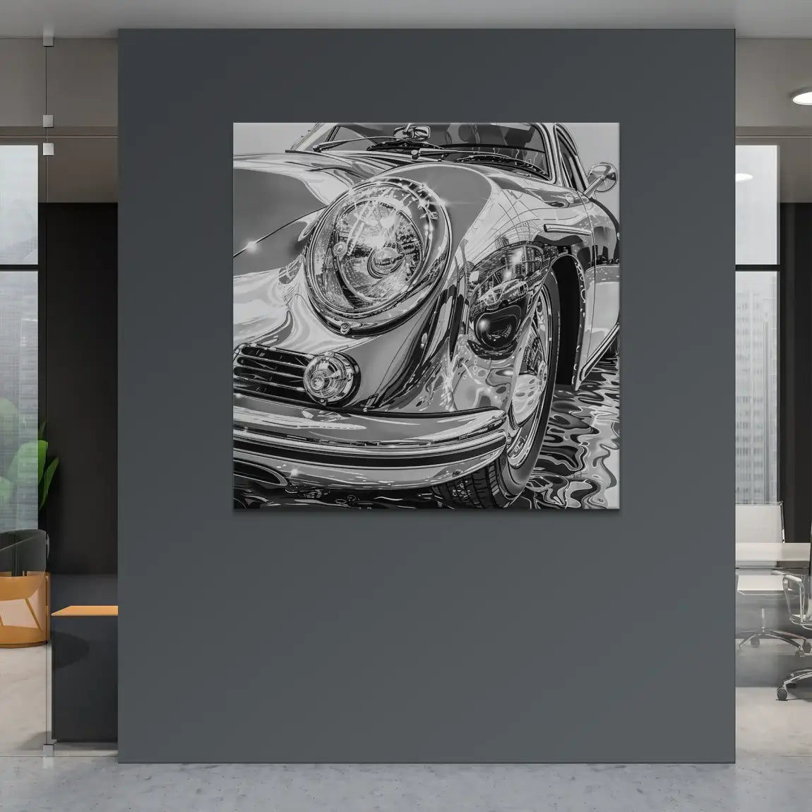 Porsche 356 Abstrakt Nr.3 Leinwand Bild INGALERIE