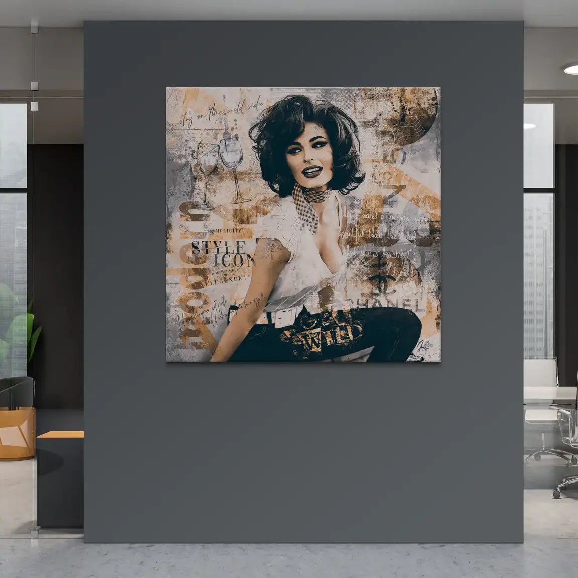 Sophia Loren Street Art Leinwand Bild INGALERIE