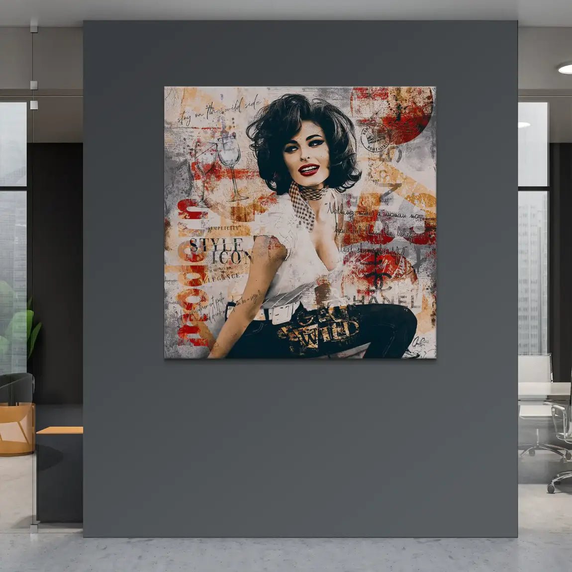 Sophia Loren Street Art Nr.2 Leinwand Bild INGALERIE