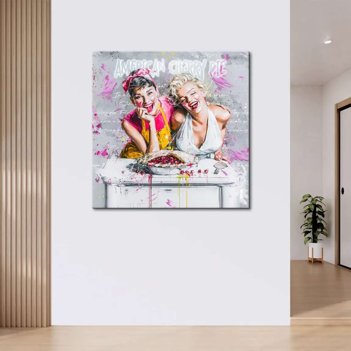 Audrey Marilyn Glam Leinwand Bild