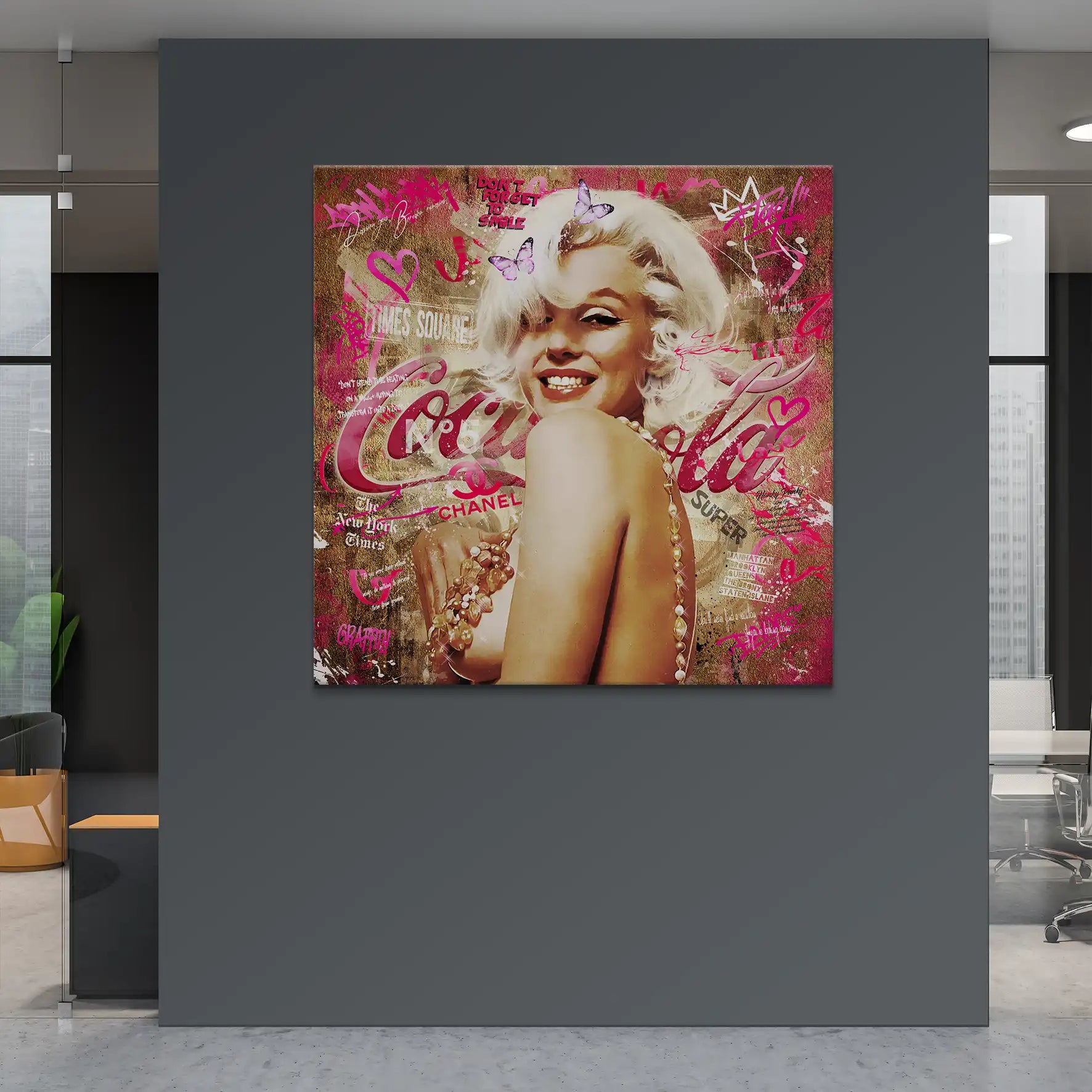 Marilyn Monroe Graffiti Style Leinwand Bild INGALERIE