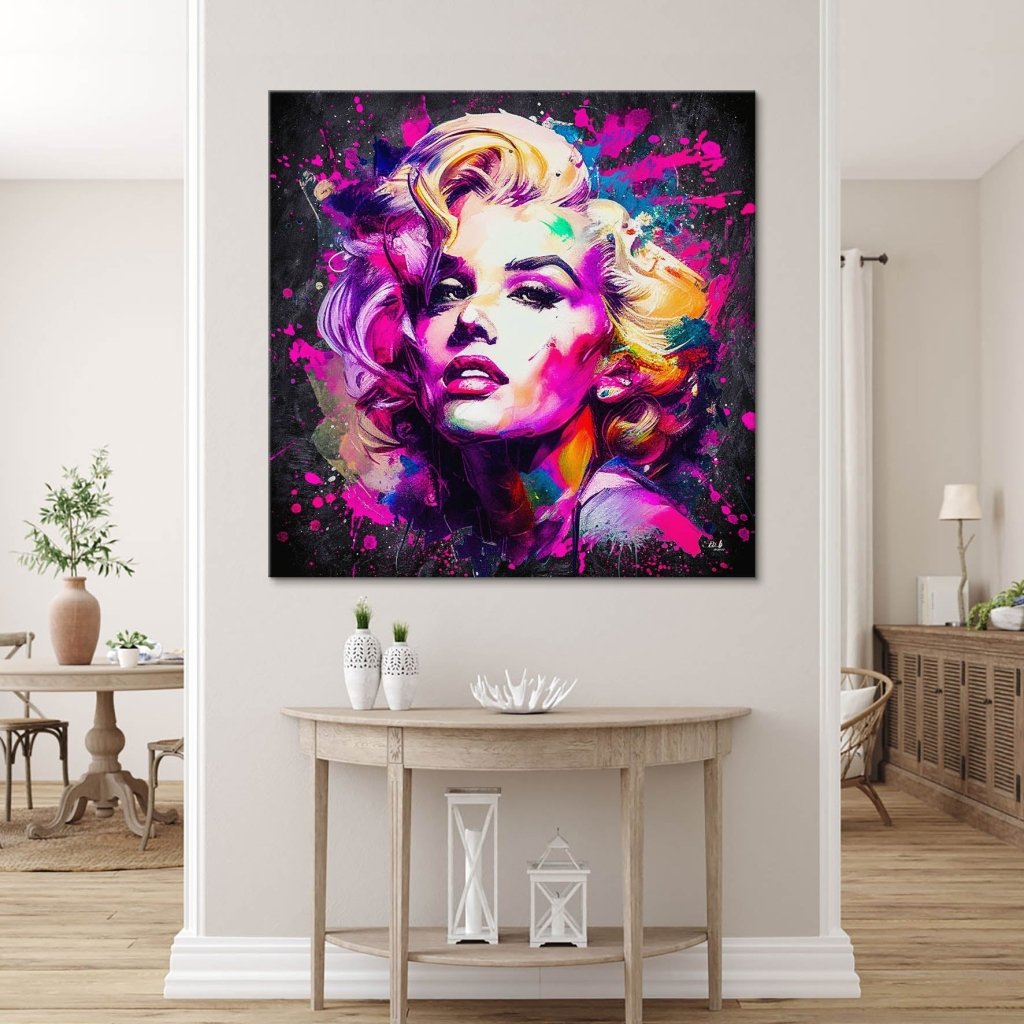 Marilyn Monroe Abstrakt Color Leinwand Bild INGALERIE