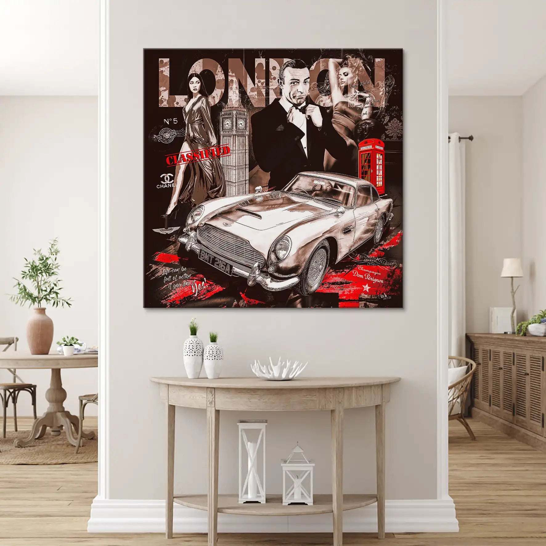 James Bond Vintage Connery Style Leinwand Bild INGALERIE