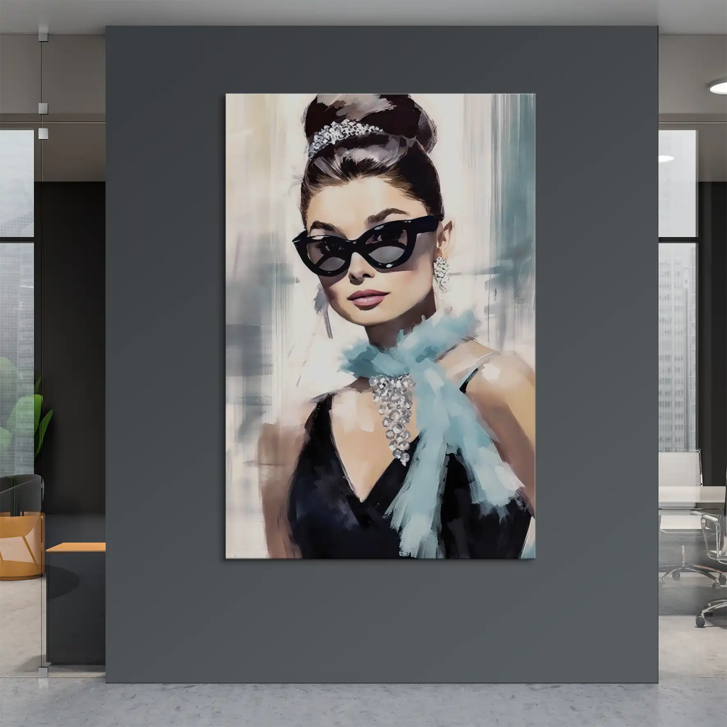 Audrey Hepburn Tiffany Style Leinwand Bild INGALERIE