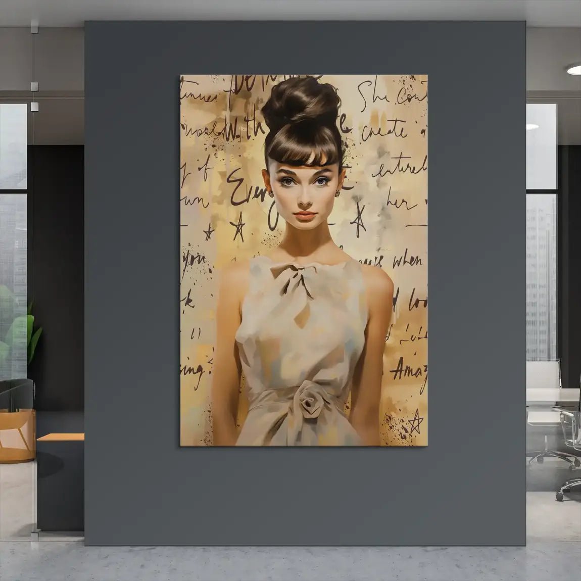 Audrey Hepburn Modern Art Leinwand Bild INGALERIE