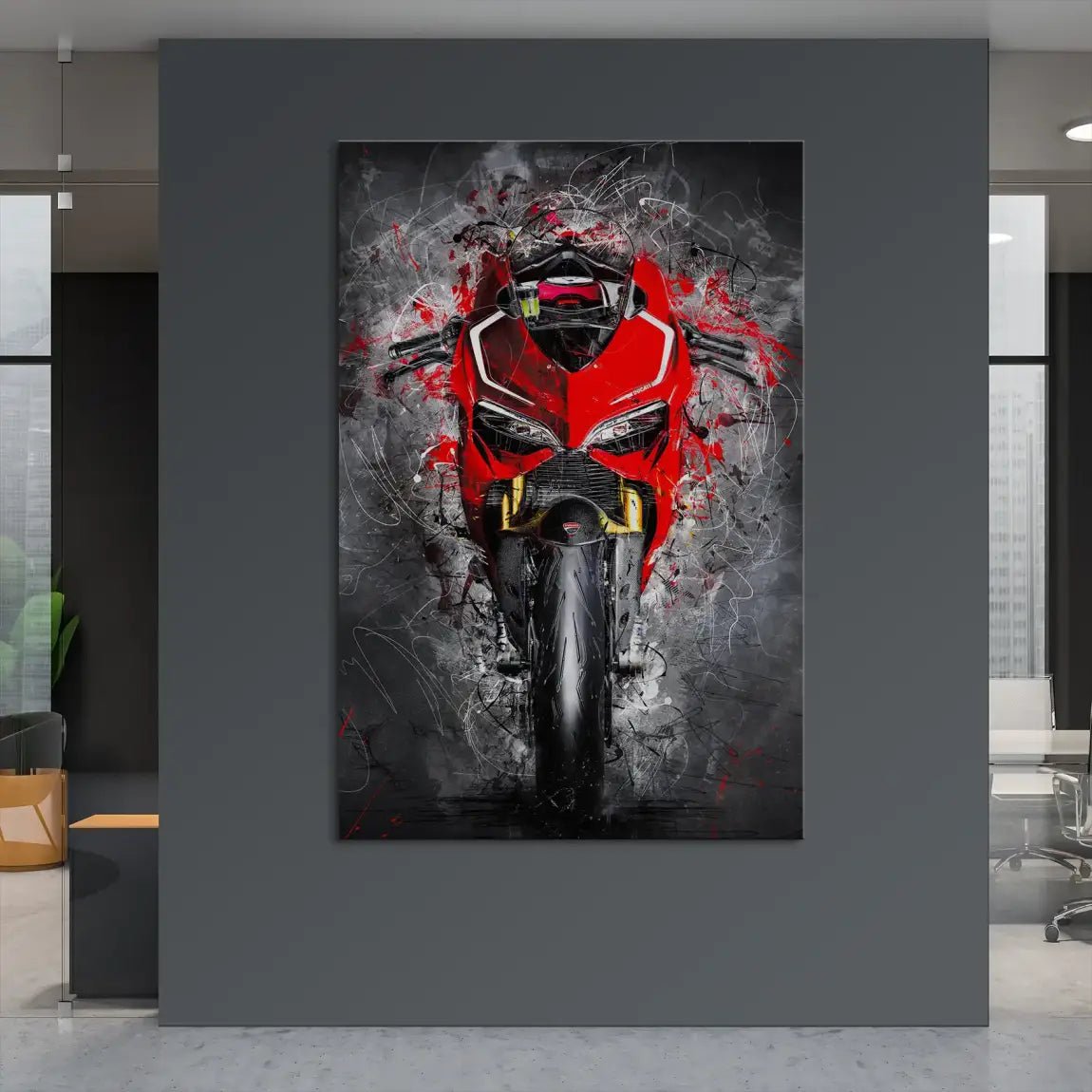 Ducati Panigale Abstrakt Nr.4 Leinwand Bild INGALERIE