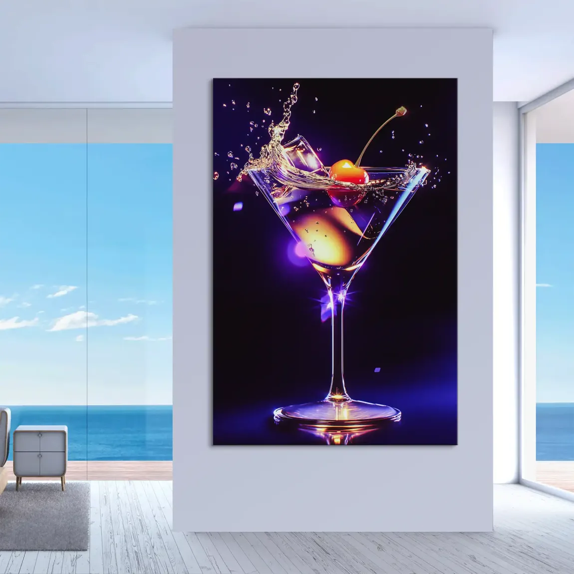 Kirschentanz im Cocktailschimmer Leinwand Bild INGALERIE