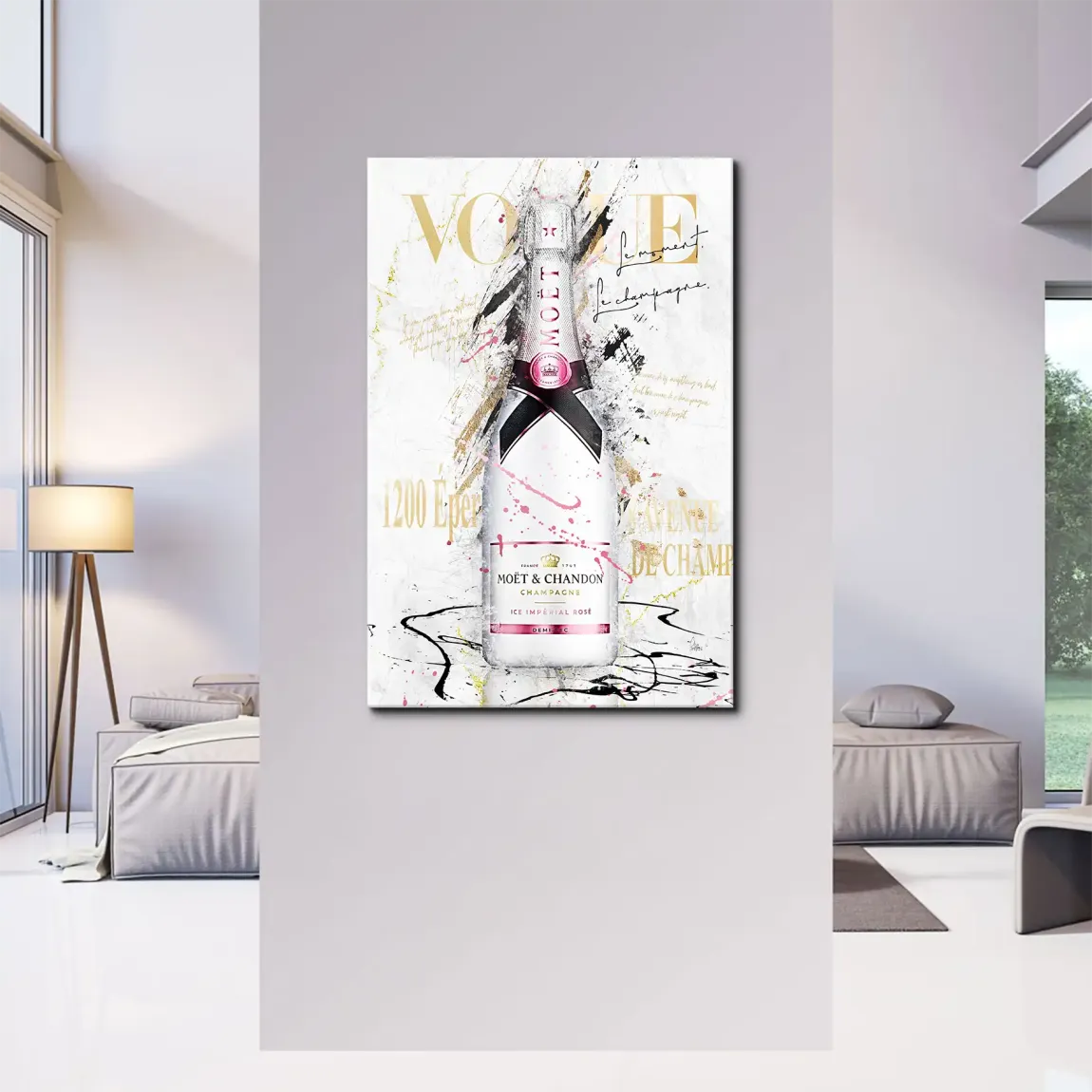 Champagner Glam Leinwand Bild