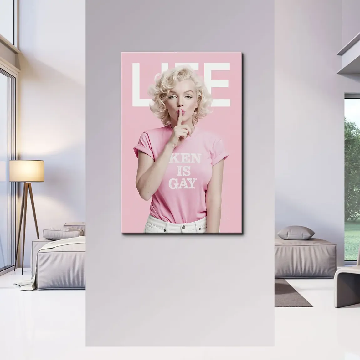 Marilyn Monroe Ken is Gay Leinwand Bild
