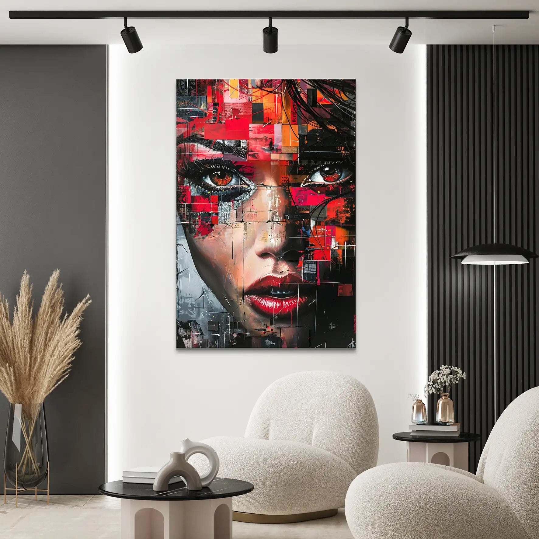 Abstrakt Face Art Leinwand Bild INGALERIE