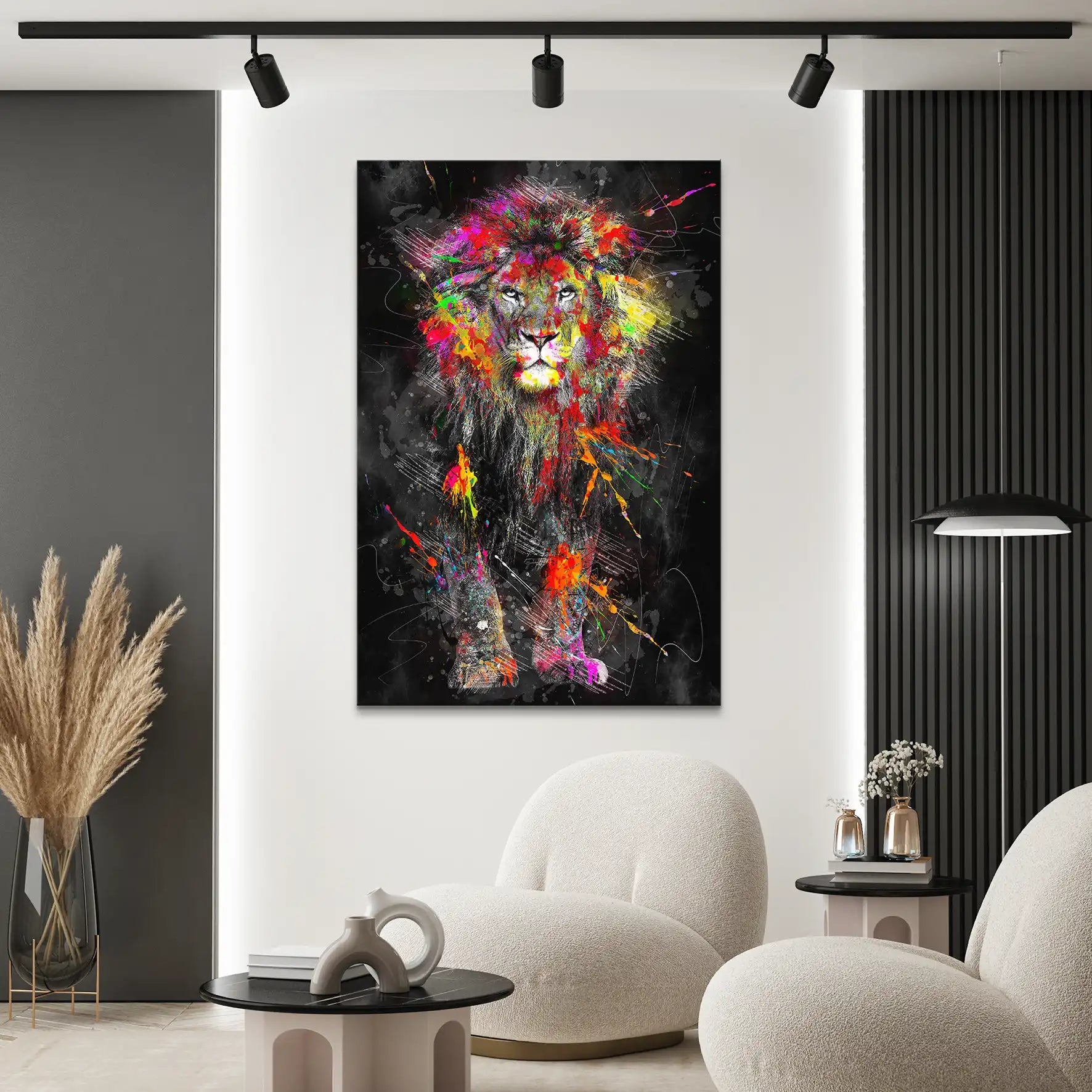 Lion Color Splash Leinwand Bild INGALERIE