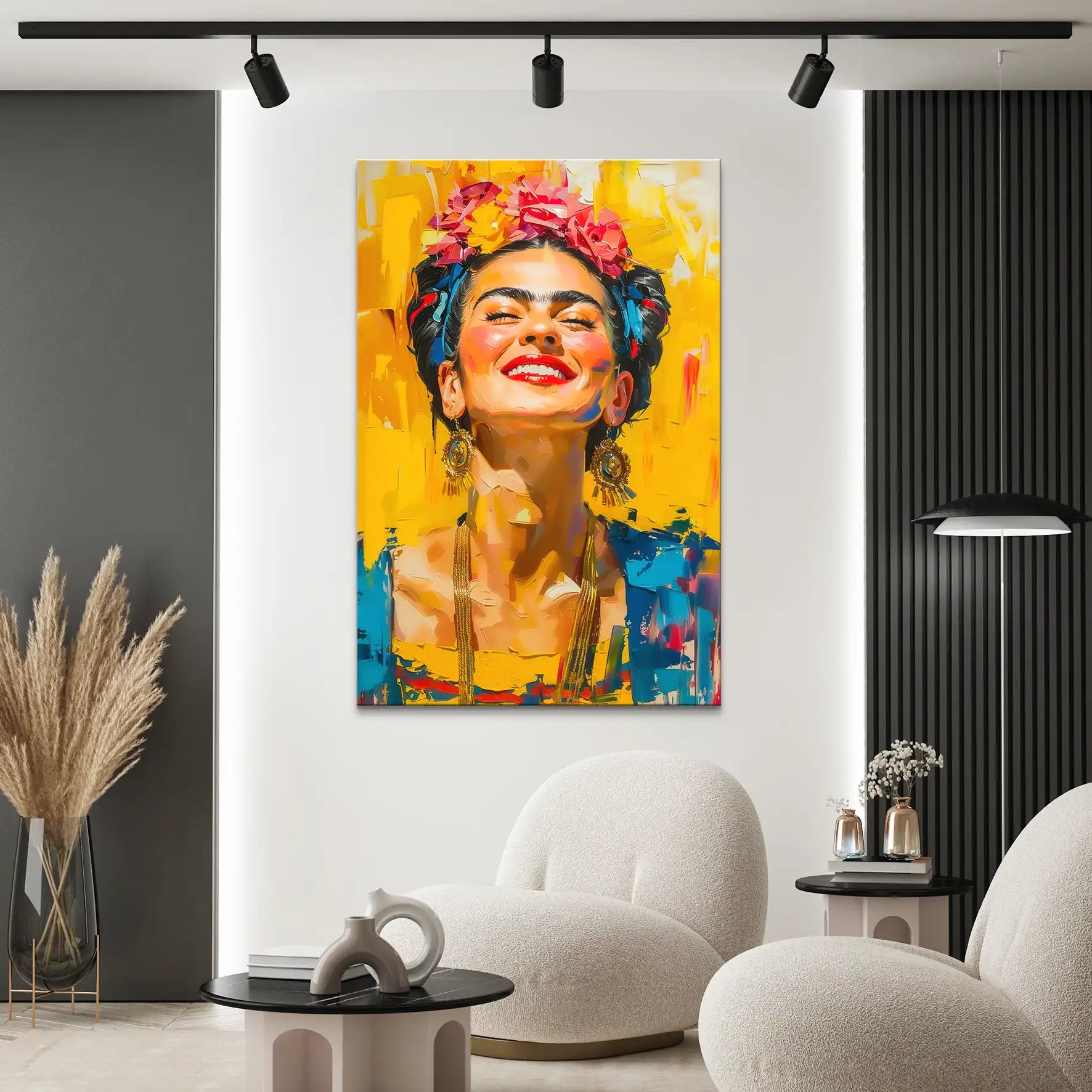 Lachende Frida Leinwand Bild INGALERIE