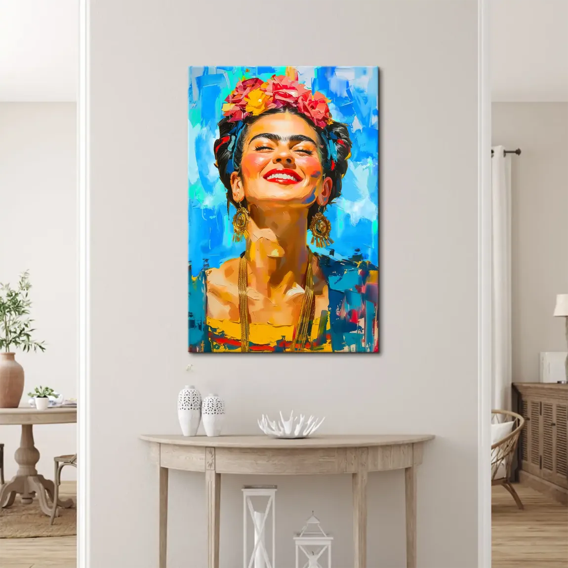 Frida buntes Leben Leinwand Bild