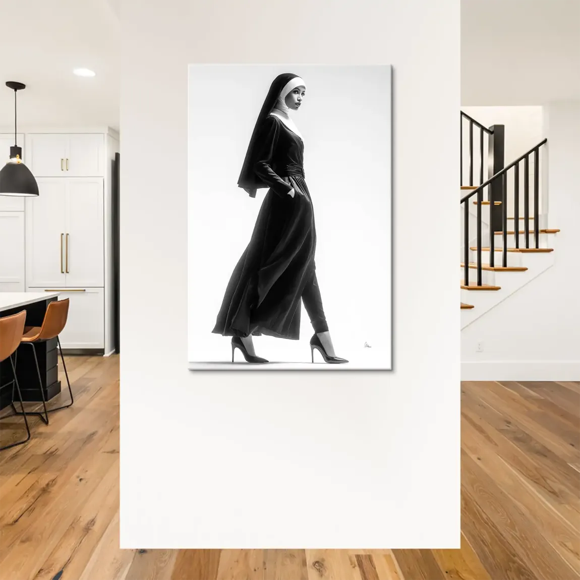 Nonne Couture Leinwand Bild