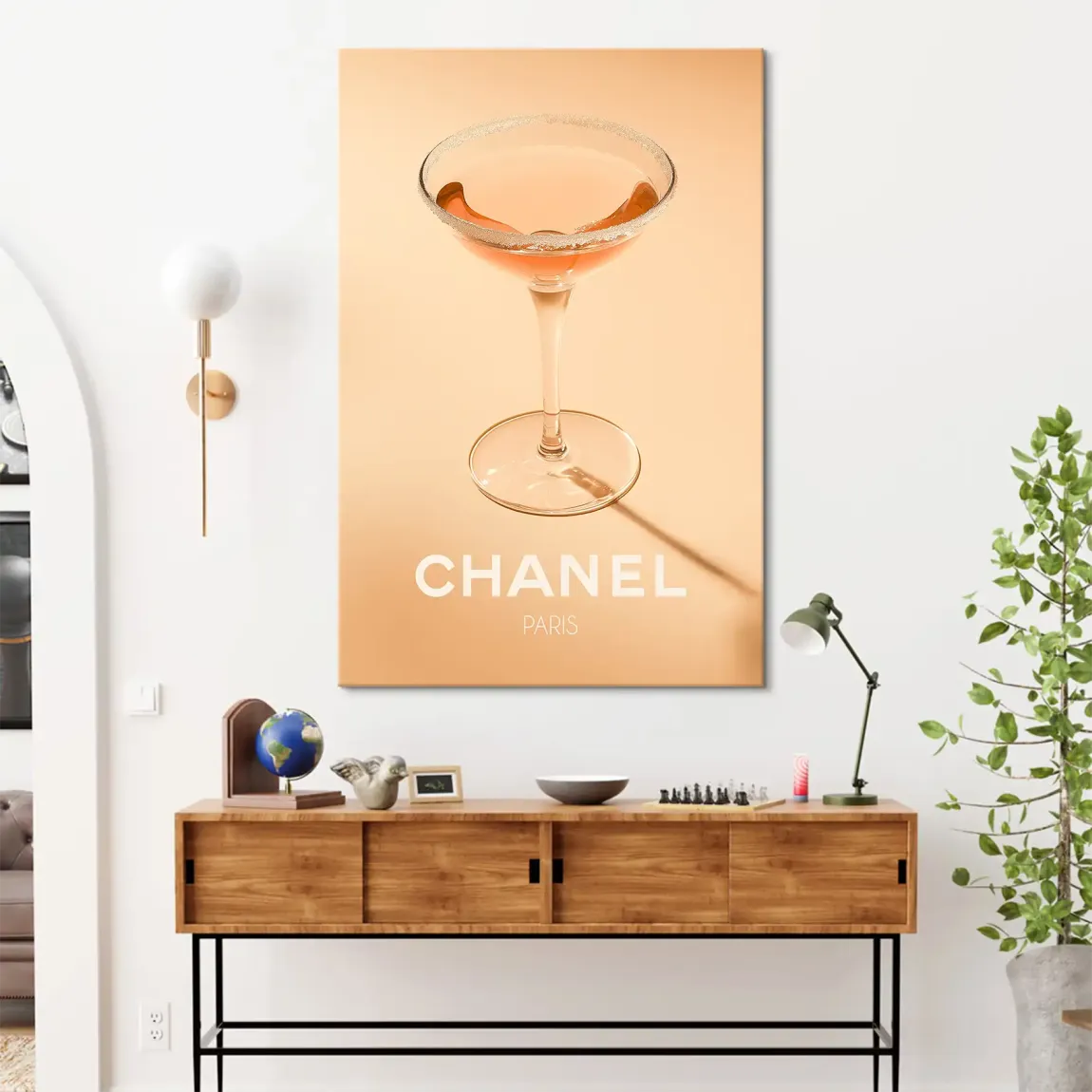 Chanel Glam Cocktail Leinwand Bild