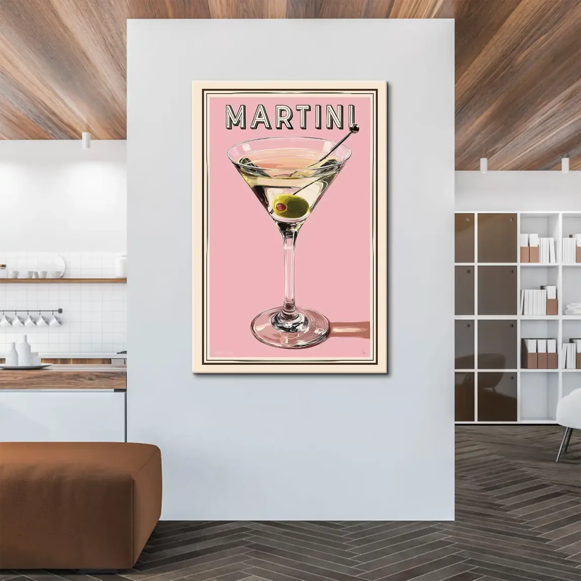 Martini Retro Art Leinwand Bild