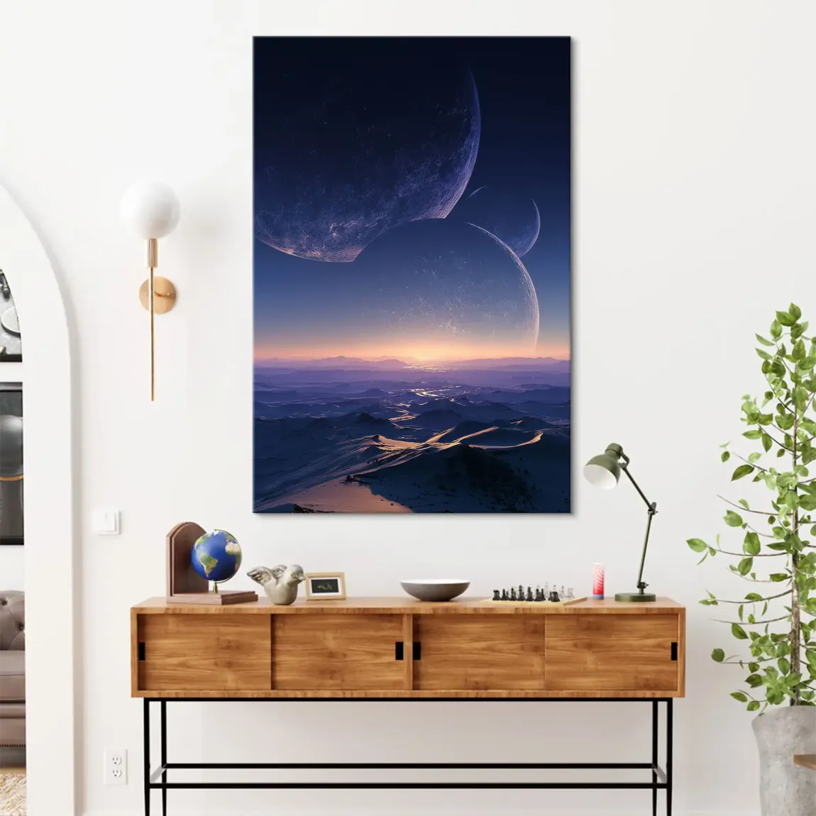 Jenseits der Welt Leinwand Bild