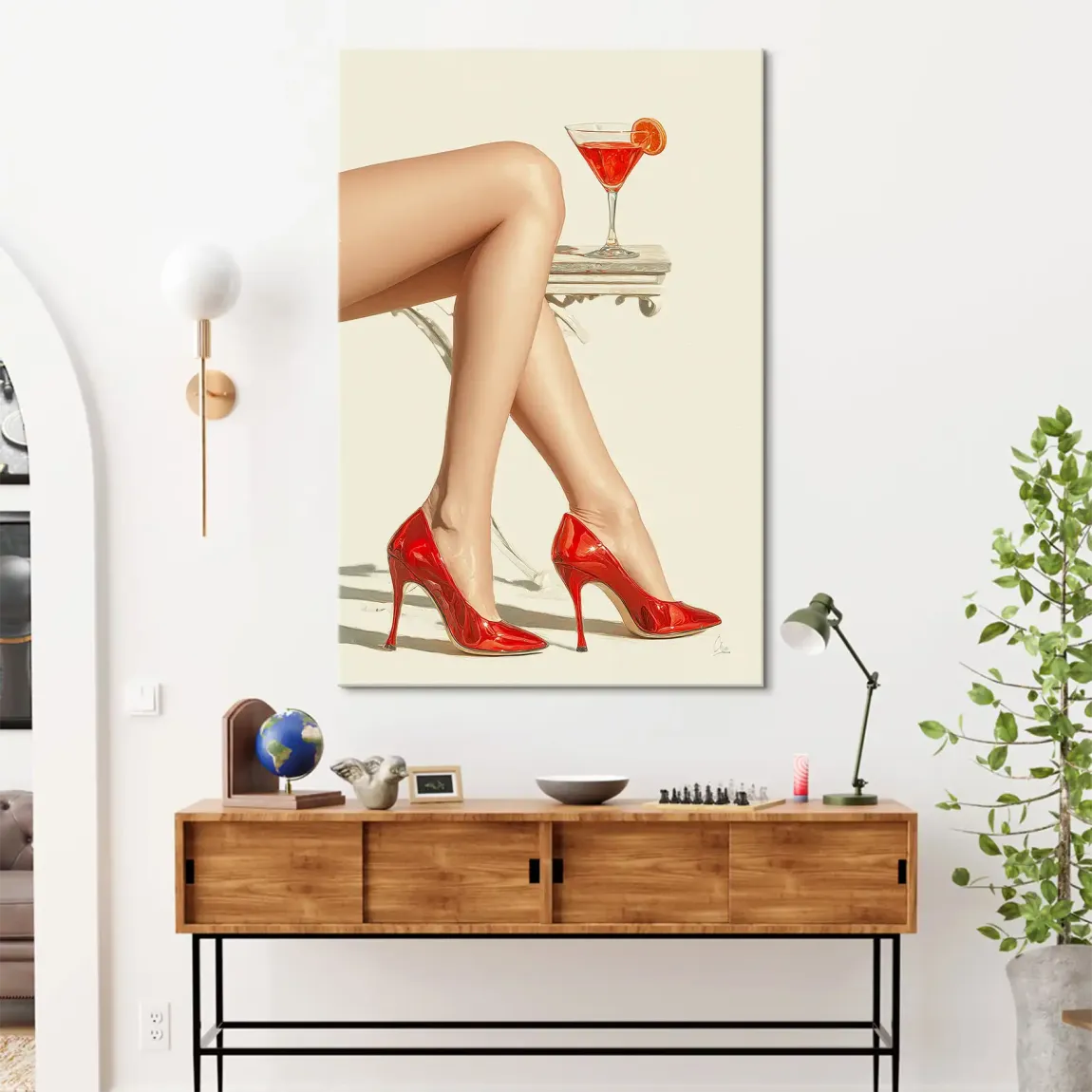 Red Heels Delight Leinwand Bild