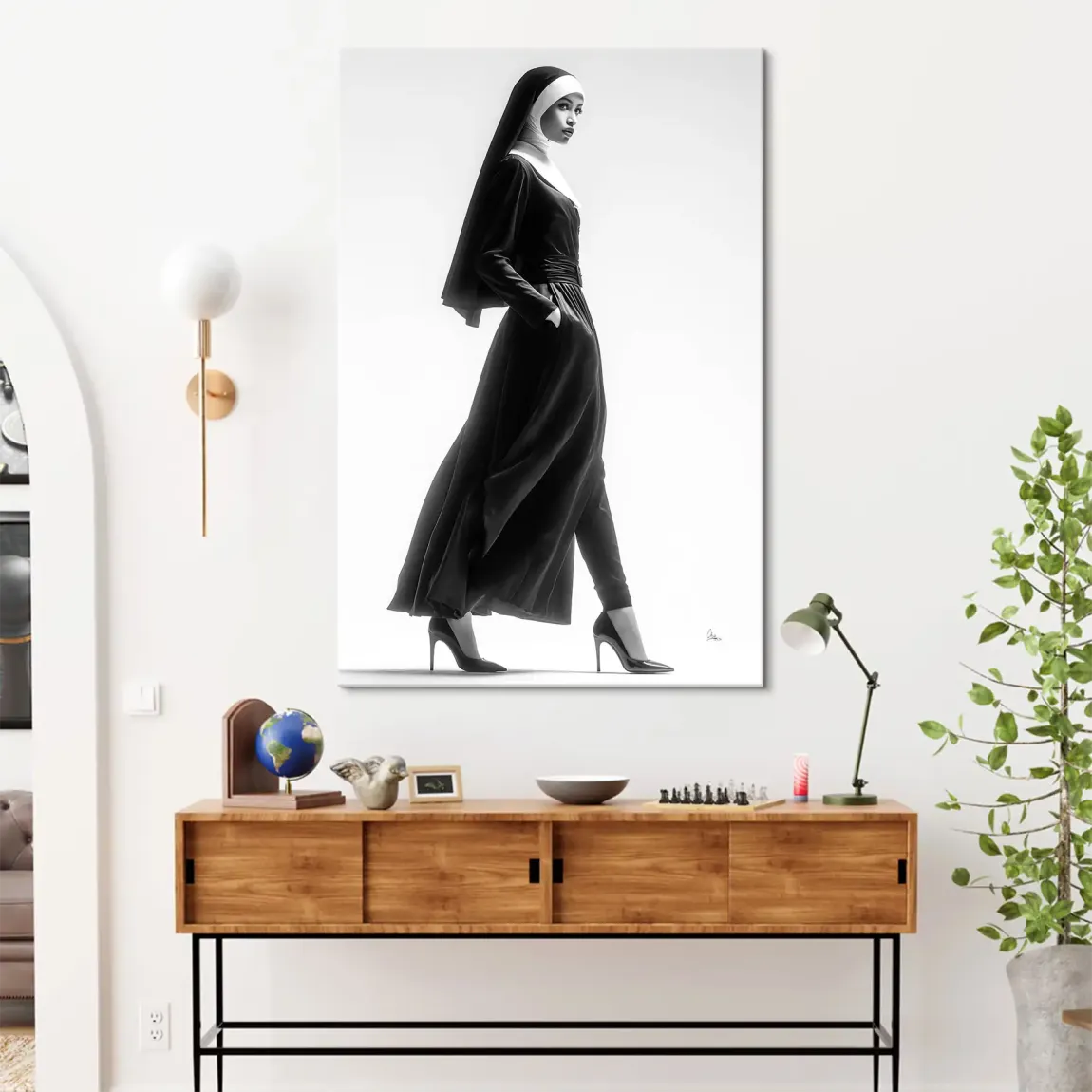 Nonne Couture Leinwand Bild