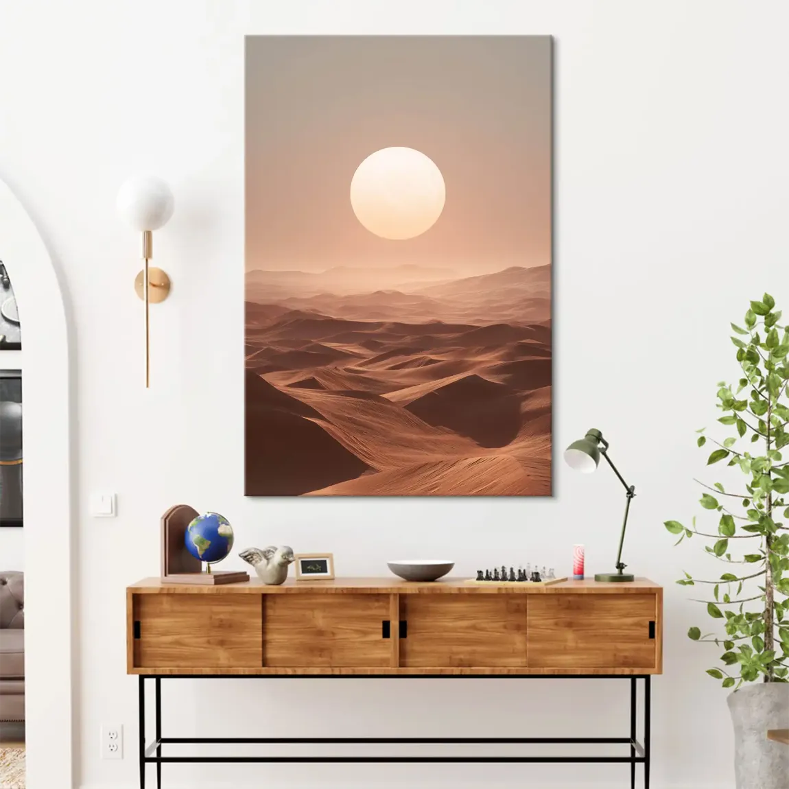 Goldene Wüste Leinwand Bild