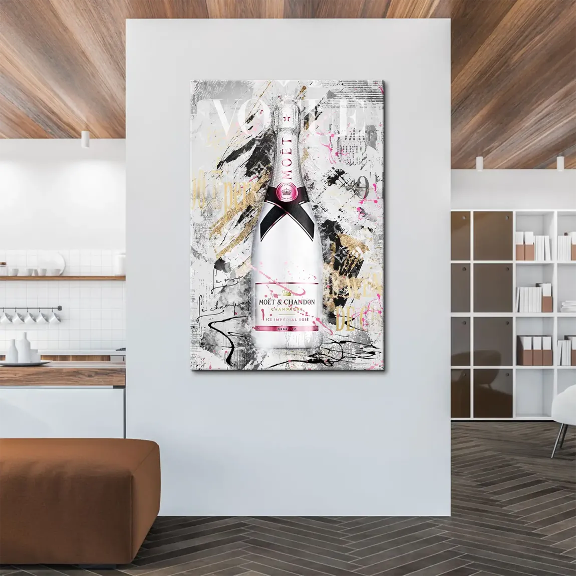 Champagner Rosé Leinwand Bild