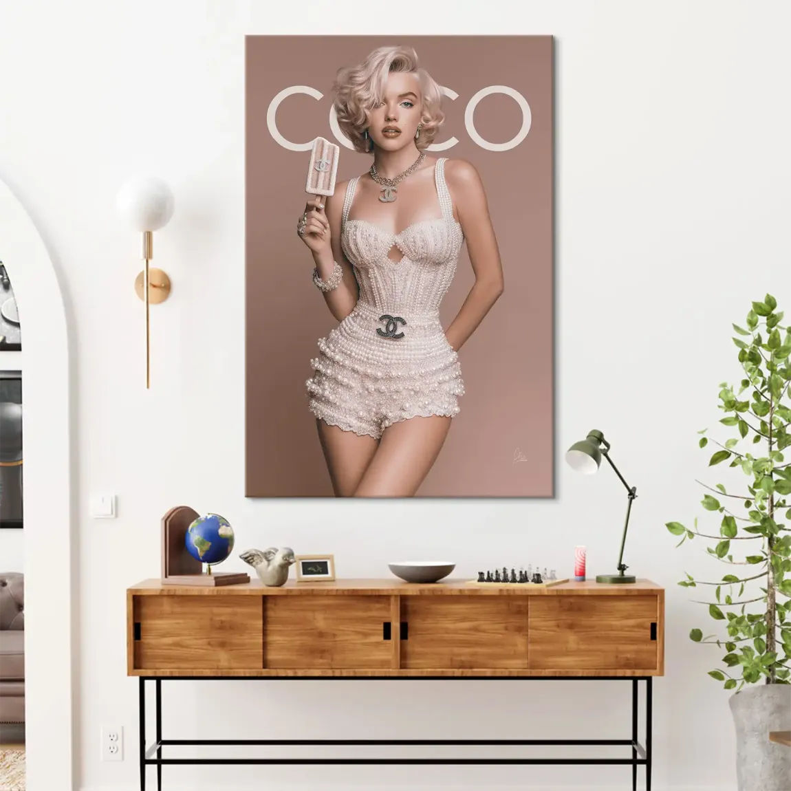 Marilyn Monroe Ice Pearl Leinwand Bild