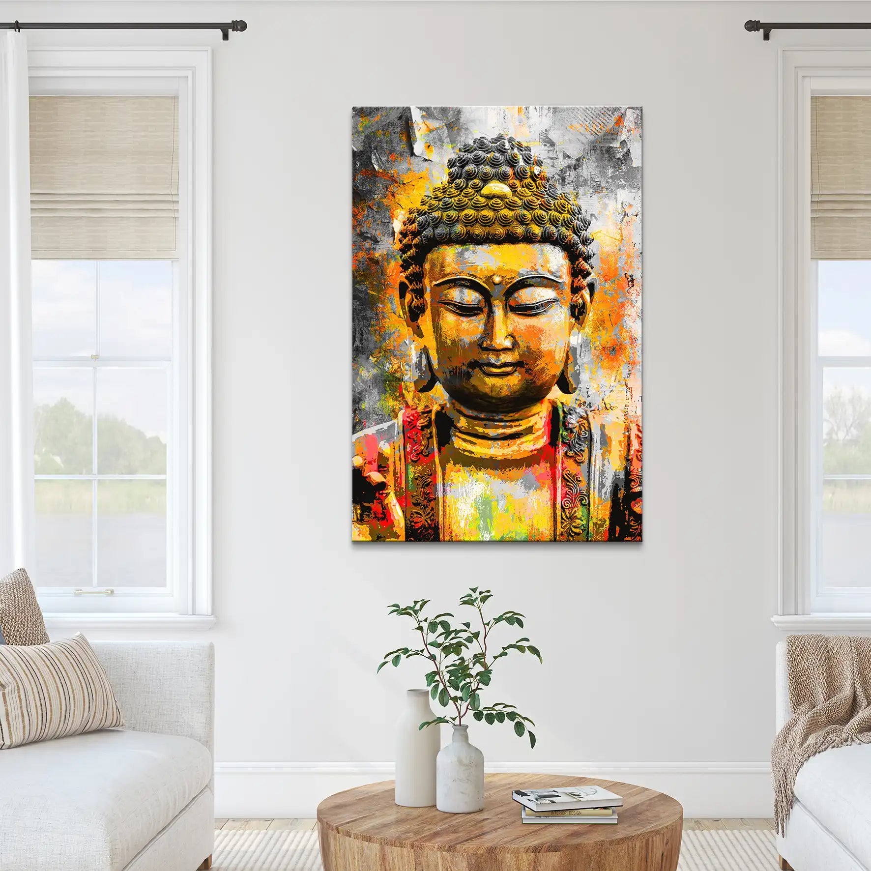 Buddha Boho Style Leinwand Bild INGALERIE