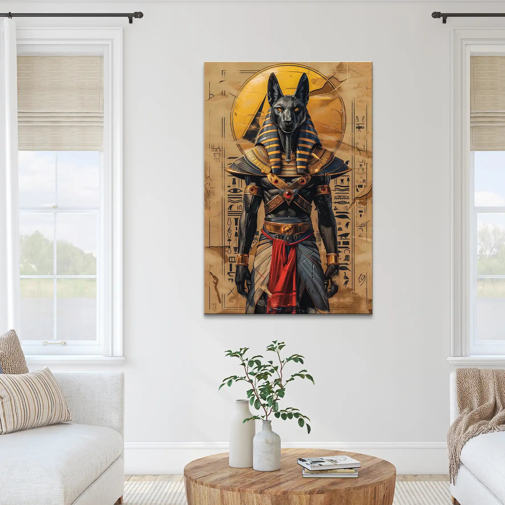 Anubis Modern Style Leinwand Bild INGALERIE