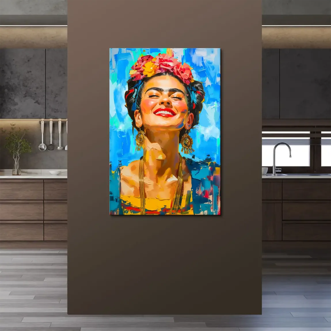 Frida buntes Leben Leinwand Bild