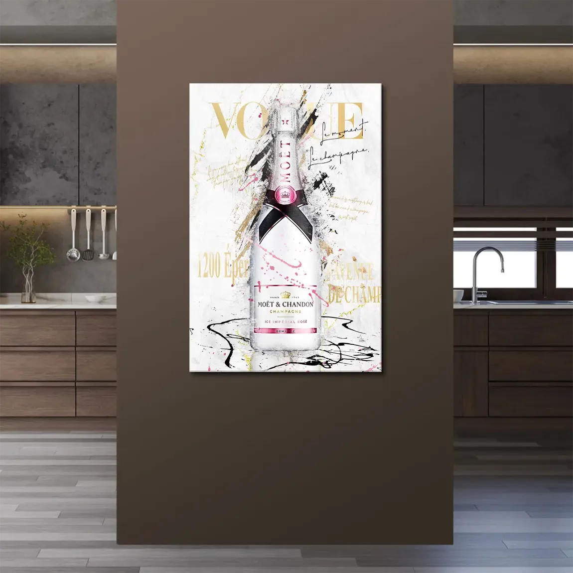 Champagner Glam Leinwand Bild