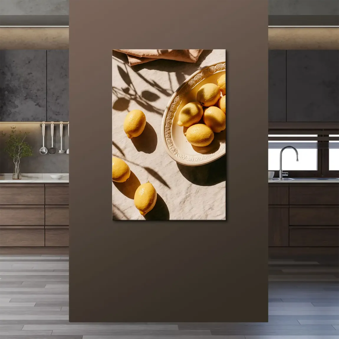 Goldene Zitronen Leinwand Bild