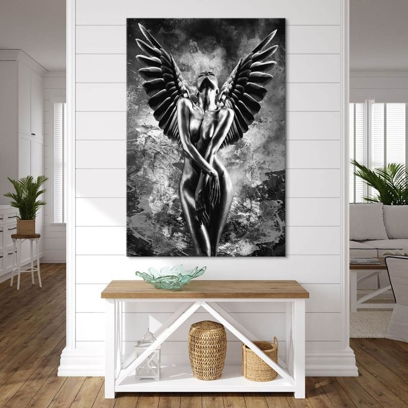 Black Angel Abstrakt Leinwand Bild INGALERIE