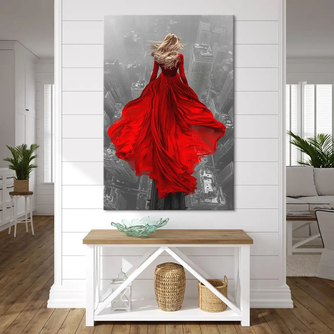 Lady in Red Leinwand Bild INGALERIE