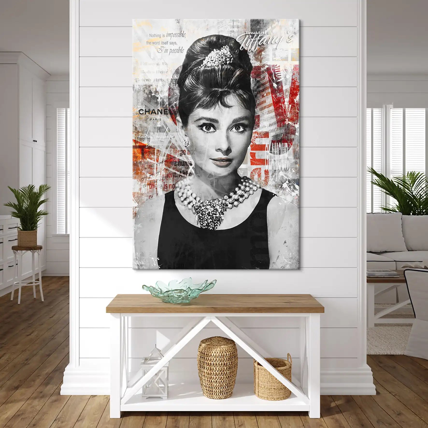 Audrey Glamour Style Leinwand Bild INGALERIE