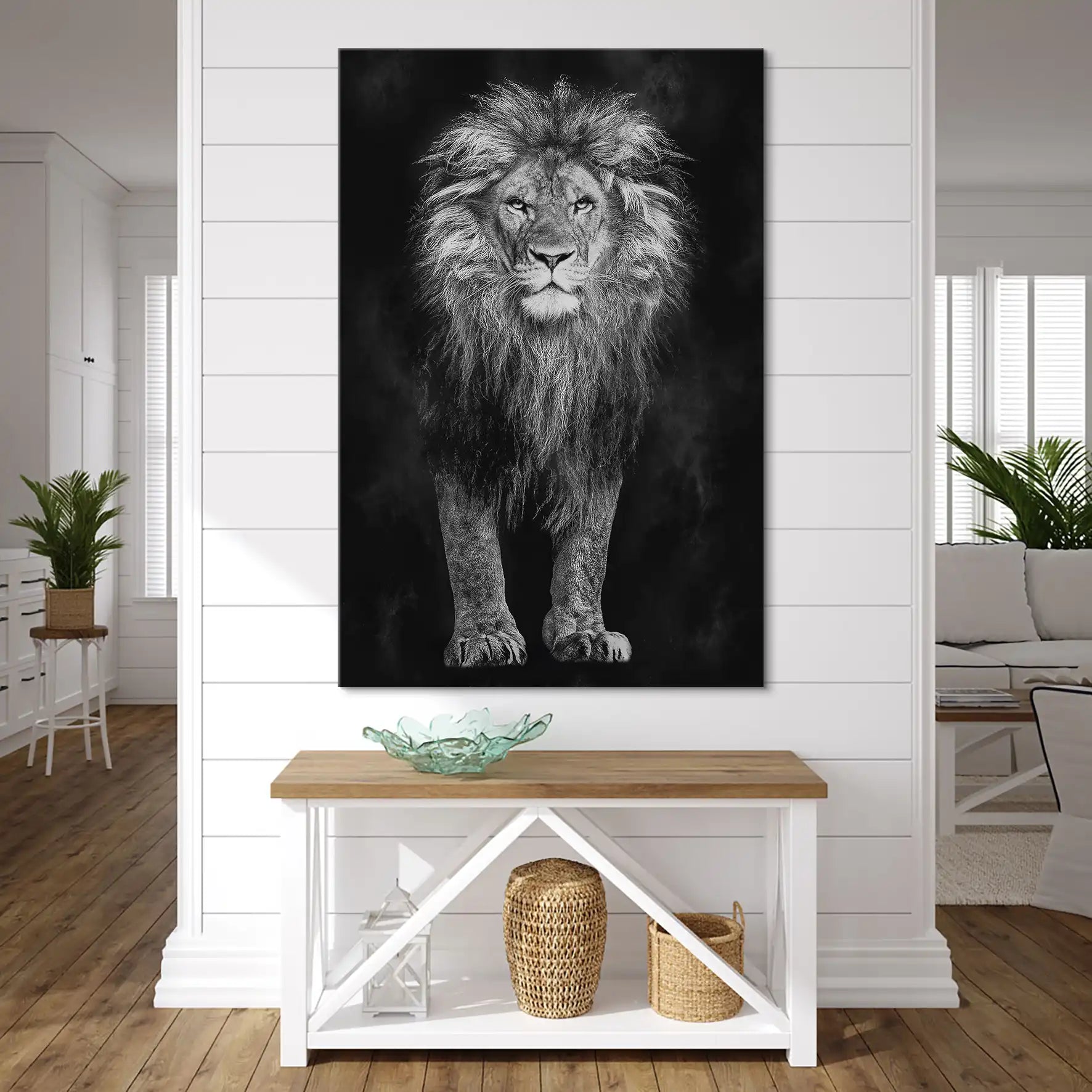 Lion Black Style Leinwand Bild INGALERIE