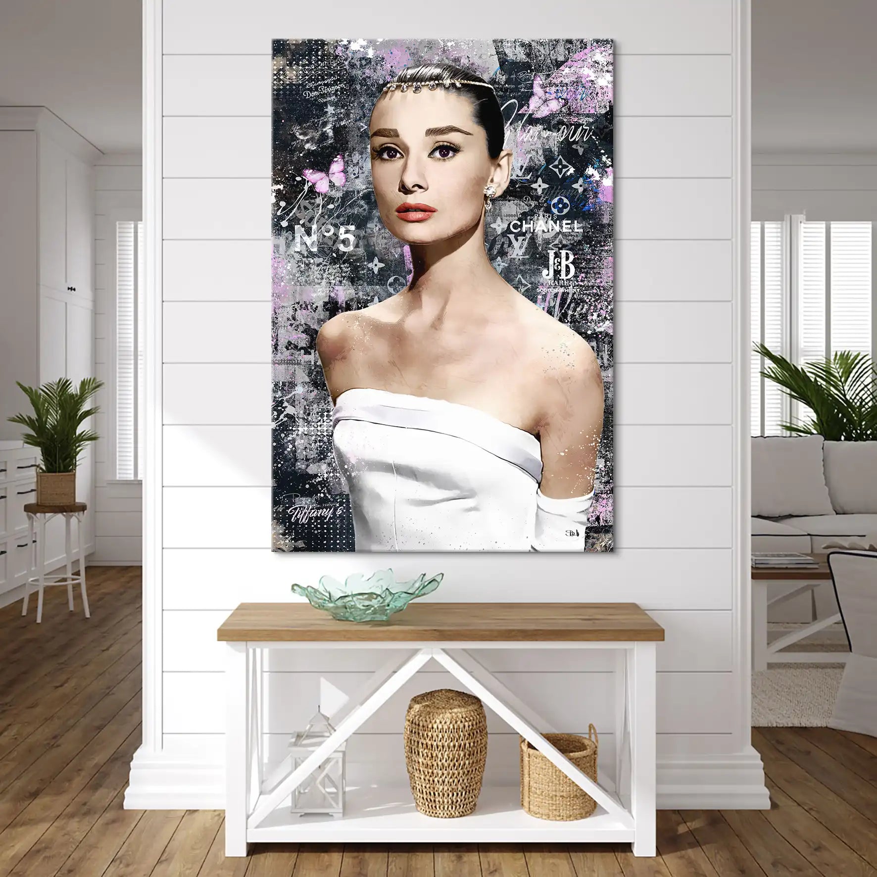 Audrey Hepburn Black Pop Art Leinwand Bild INGALERIE