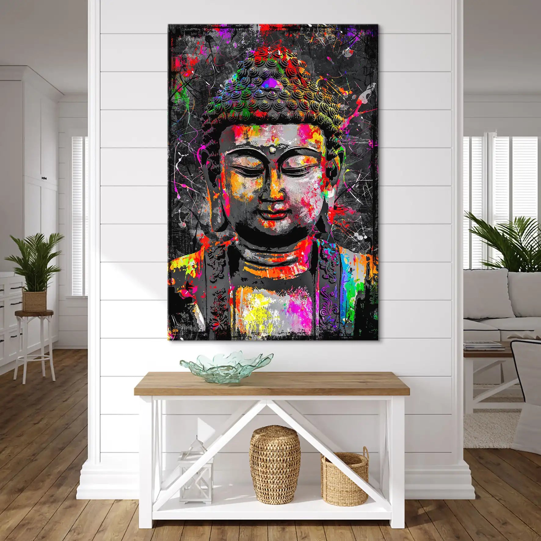 Buddha Bunt Abstrakt Leinwand Bild INGALERIE